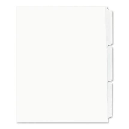 Avery 3-Tab Unpunched Dividers for Use with Any Binding System, Easy Print & Apply Clear Label Strip, Index Maker Customizable White Tabs, 25 Sets (11442)