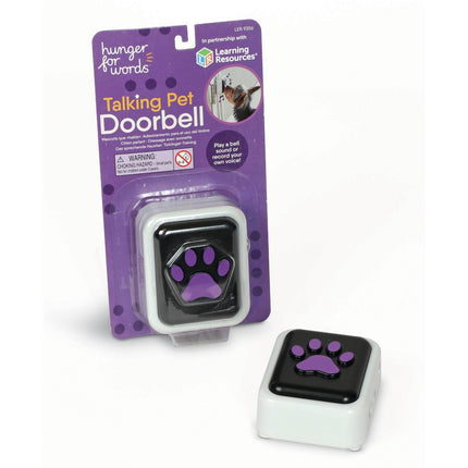 Hunger for Words Talking Pet Doorbell - 1 Piece Doorbell for Dogs, Doggie Doorbell, Perfect for Dog Potty Training, Talking Dog Buttons