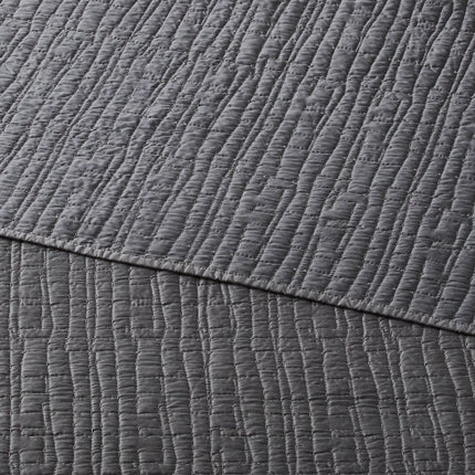 Full/Queen TENCELÂ® Quilt Dark Gray - Threshold: OEKO-TEX Certified, Lightweight Woven Coverlet, Cooling Comfort