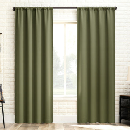Threshold Farrah Light Filtering Window Curtain Panel 54x63in Sage Green