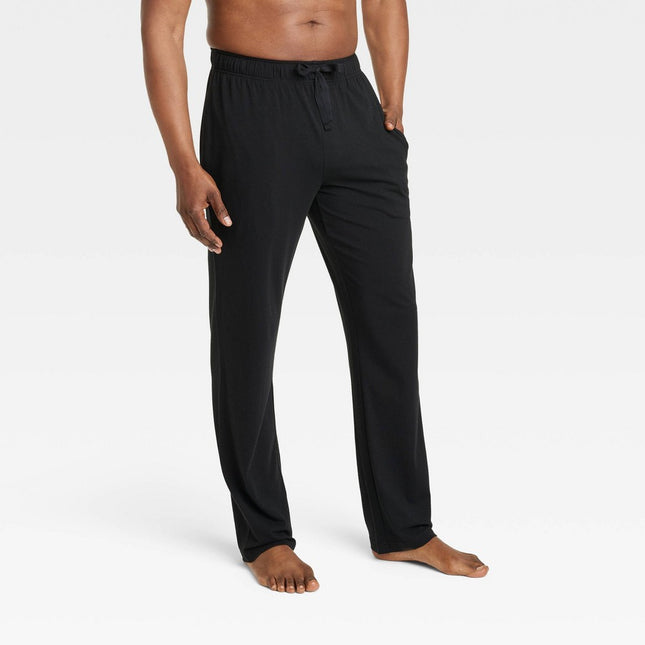 Men's Cotton Modal Knit Pajama Pants - Goodfellow & Co™ Black M: Midweight, Elastic Waistband