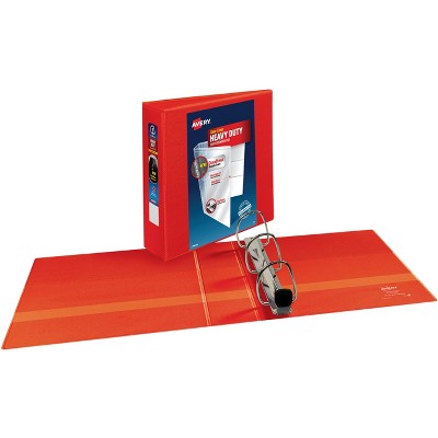 Avery Heavy-Duty Red 3 Inch View Binder With EZD Rings