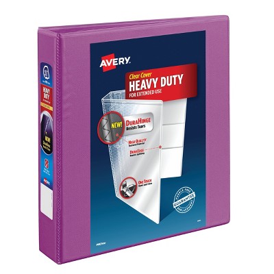 Avery Heavy-Duty View 1 Inch 3 Ring Slant Ring Orchid Binder