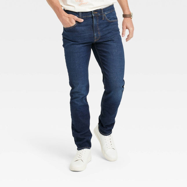 Men's Skinny Fit Jeans - Goodfellow & Co™ Dark Blue Denim 36x32