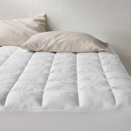Queen Memory Foam & Down Alternative Mattress Pad - Casaluna: CertiPUR-US & OEKO-TEX Certified, Fits 20" Depth