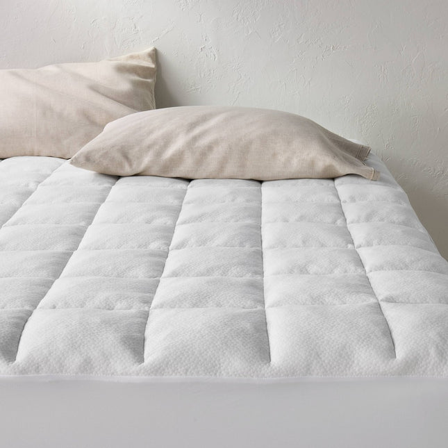 Queen Memory Foam & Down Alternative Mattress Pad - Casaluna: CertiPUR-US & OEKO-TEX Certified, Fits 20" Depth
