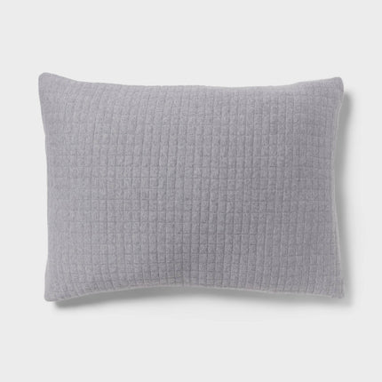 Casaluna Heavyweight Linen Blend Quilt Pillow Sham Dark Teal Blue Standard