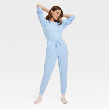 Women's Fleece Lounge Jogger Pants - Colsie Blue XL