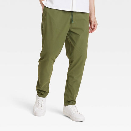Men's Ripstop Pants - All In Motion™ Gracious Green M: Fit, Moisture Wicking, Quick Dry, UPF 50+, Zippered Pocket