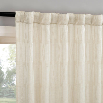 Threshold Farrah Light Filtering Window Curtain Panel 54x84in Cream