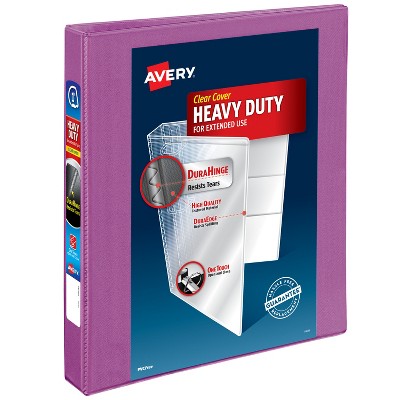 Avery Heavy-Duty View 1 Inch 3 Ring Slant Ring Orchid Binder