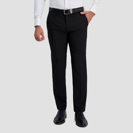 Haggar H26 Men's Stretch Straight Fit Trousers - Black 34x32: Tailored Twill Suit Pants, Mid Rise, Lightweight