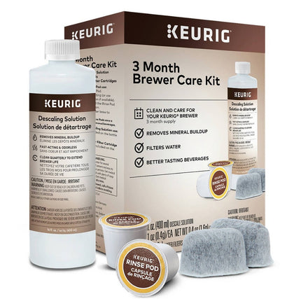 Keurig 3-Month Brewer Maintenance Kit Includes Descaling Solution, Water Filter Cartridges & Rinse Pods, Compatible Classic/1.0 & 2.0 K-Cup Coffee Makers, 7 Count 7 Count