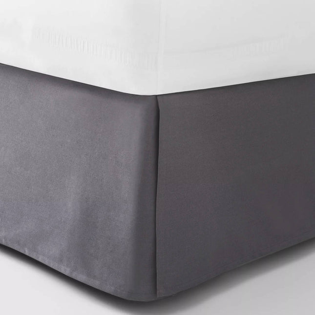 Room Essentials King Bedskirt Dark Gray - Cotton Blend 215 Thread Count OEKO-TEX Certified