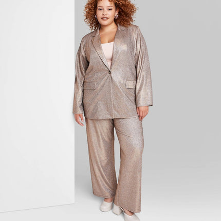 Women's Oversized Glitter Blazer - Wild Fable Copper XXL