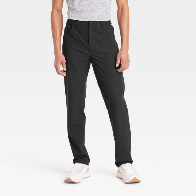 Men's 360 Lifestyle 5-Pocket Golf Pant - All In Motion Black 30x32: Moisture Wicking, UPF 50+ Protection