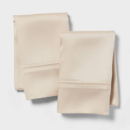 Threshold 320 Thread Count Cool TENCEL Pillowcase Standard Gray 2-Pack