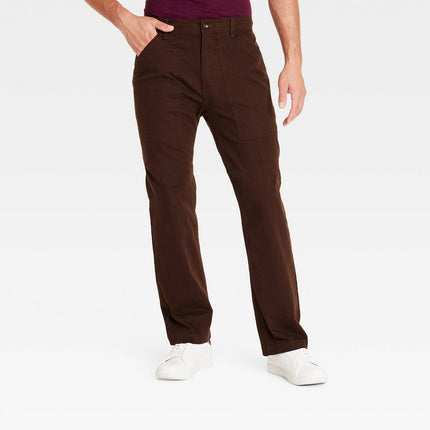Men's Straight Leg Utility Pants - Goodfellow & Co™ Brown 31x32