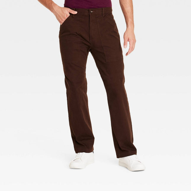 Men's Straight Leg Utility Pants - Goodfellow & Co™ Brown 31x32