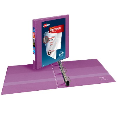 Avery Heavy-Duty View 1 Inch 3 Ring Slant Ring Orchid Binder