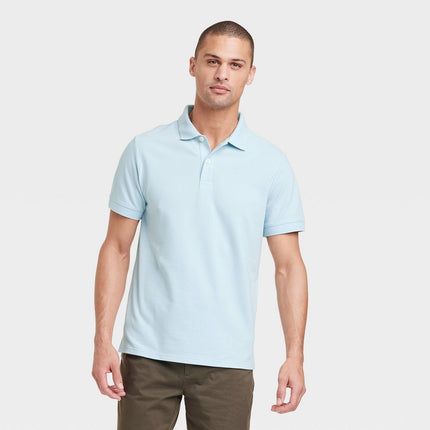 Men's Every Wear Polo Shirt - Goodfellow & Co™ Soft Blue XXL: Midweight, Standard Fit