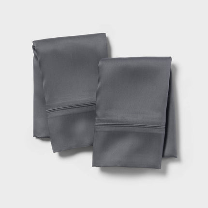 Threshold 320 Thread Count Cool TENCEL Pillowcase Standard Gray 2-Pack