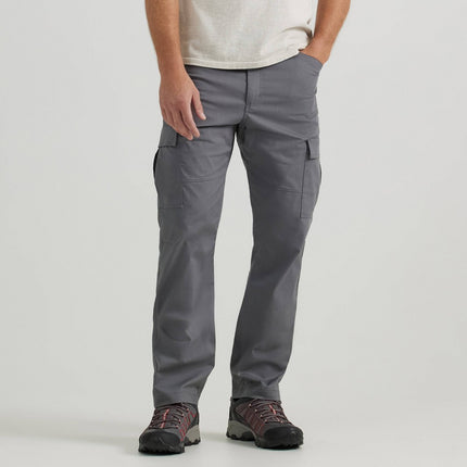 Wrangler Men's ATG Straight Cargo Pants - Poppy Seed 36x30: Heavyweight Cotton Blend, Mid Rise, Stretch, Machine Washable