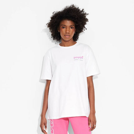 Adult Poppi Ultimate Serve Short Sleeve Graphic T-Shirt - White XXL: Cotton Jersey, Oversized Fit, Crew Neck