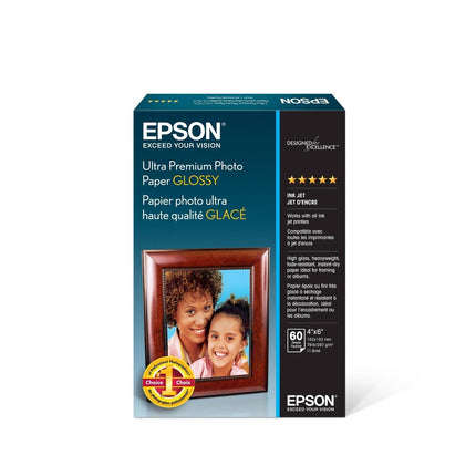 EPSON 60-Sheet 4X6 Glossy Ultra Premium Photo Paper