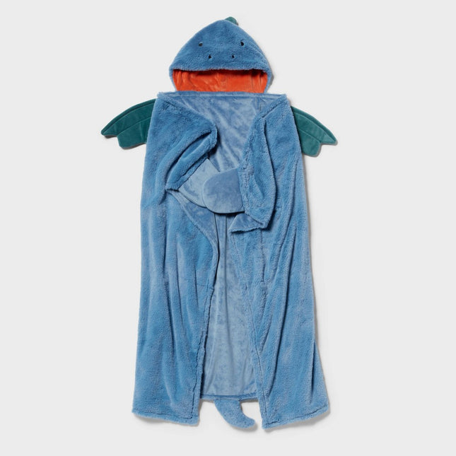 Dragon Kids' Hooded Blanket - Pillowfort: Faux Fur, 40x50, OEKO-TEX Certified, Recycled Polyester