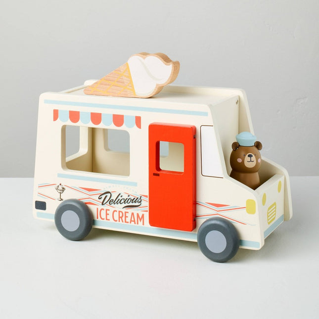 2pc Toy Ice Cream Truck with Bear Peg Pal - Hearth & Hand with Magnolia (Please be advised that sets may be missing pieces or otherwise incomplete.)