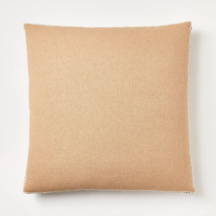 Threshold Oversized Woven Striped Square Throw Pillow Beige