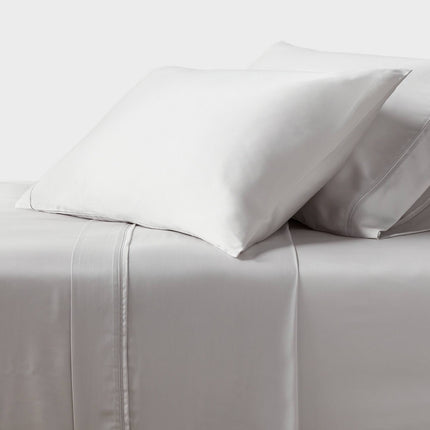Queen 320 Thread Count Cool TENCEL速 Lyocell Sheet Set Light Gray - Threshold: Satin Weave, OEKO-TEX Certified, 4-Piece Set (Please be advised that sets may be missing pieces or otherwise incomplete.)