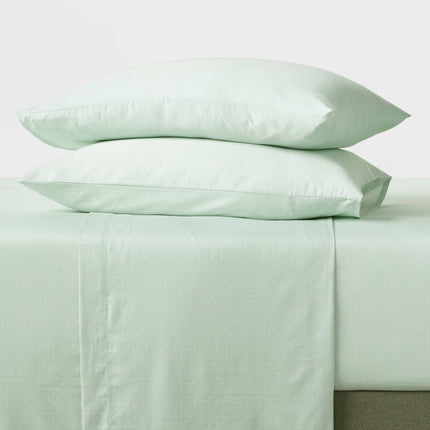 Room Essentials Cotton Blend Sateen Sheet Set Full Mint Dot