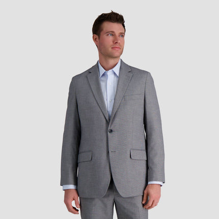 Haggar H26 Men's Tailored Fit Stretch Suit Jacket - Gray 38: Midweight Twill, Front Button, 3 Pockets
