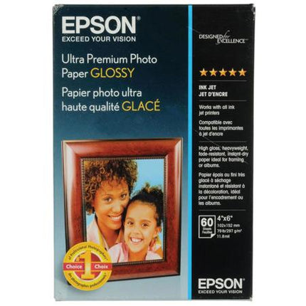 EPSON 60-Sheet 4X6 Glossy Ultra Premium Photo Paper