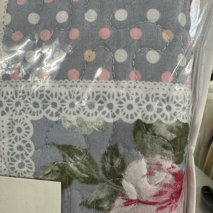 KING Set Embroidered Floral Heirloom Blanket- Emryn House