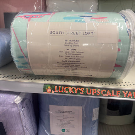 South Street Loft Reversible Microfiber Three Piece Quilt Set