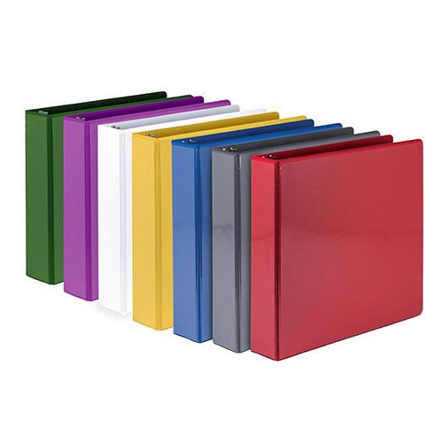 Samsill Durable 3 Inch White View D-Ring Binder Clear Overlay