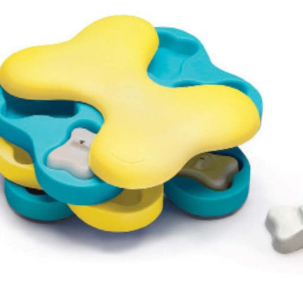 Outward Hound by Nina Ottosson Dog Tornado Treat Puzzle Dog Toy, Level 2 Intermediate, Blue