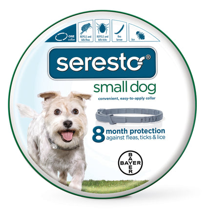 Seresto Small Dog Vet-Recommended Flea & Tick Treatment & Prevention Collar for Dogs Under 18 lbs. | 8 Months Protection