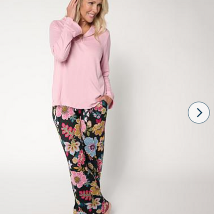 Comfort Code Women's Two Piece Hacci Ribbed Knit Pajama Set