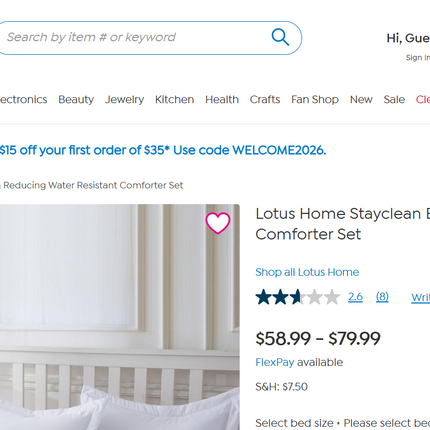 Lotus Home Stayclean Bacteria Reducing Water Resistant Comforter Set