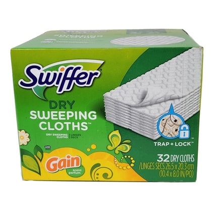 Swiffer Sweeper Dry Sweeping Cloth Refills, Gain Original, 32 Count
