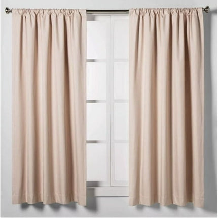 42"x63" Room Darkening Heathered Window Curtain Panel Pink - Room Essentials: Noise Reduction, UV Protection, Thermal Insulated
