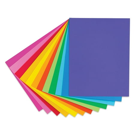 Hygloss Assorted Bright Colored Paper - 24 lb, 89 GSM, Acid-Free, Fade-Resistant, 11x17-Inch Ledger Size Color Copy Paper, 48 Sheets, 12 Colors