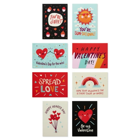 American Greetings Valentines Day Cards for Kids School and Classroom Exchange, Spread Love (40-Count)