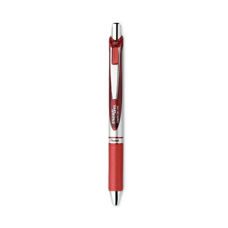 Pentel EnerGel RTX Retractable Gel Pen, Medium Point, 0.7mm, Red Ink, 3/Pack (BL77BP3B)