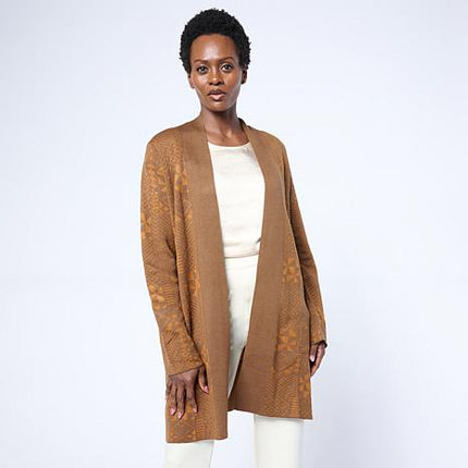 Antthony Jacquard Sweater Knit Cardigan Elegant All-Weather Layer