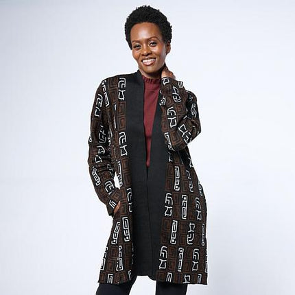 Antthony Jacquard Sweater Knit Cardigan Elegant All-Weather Layer